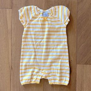 NWOT Polarn O Pyret Sweden short striped romper - size 4-6 mths